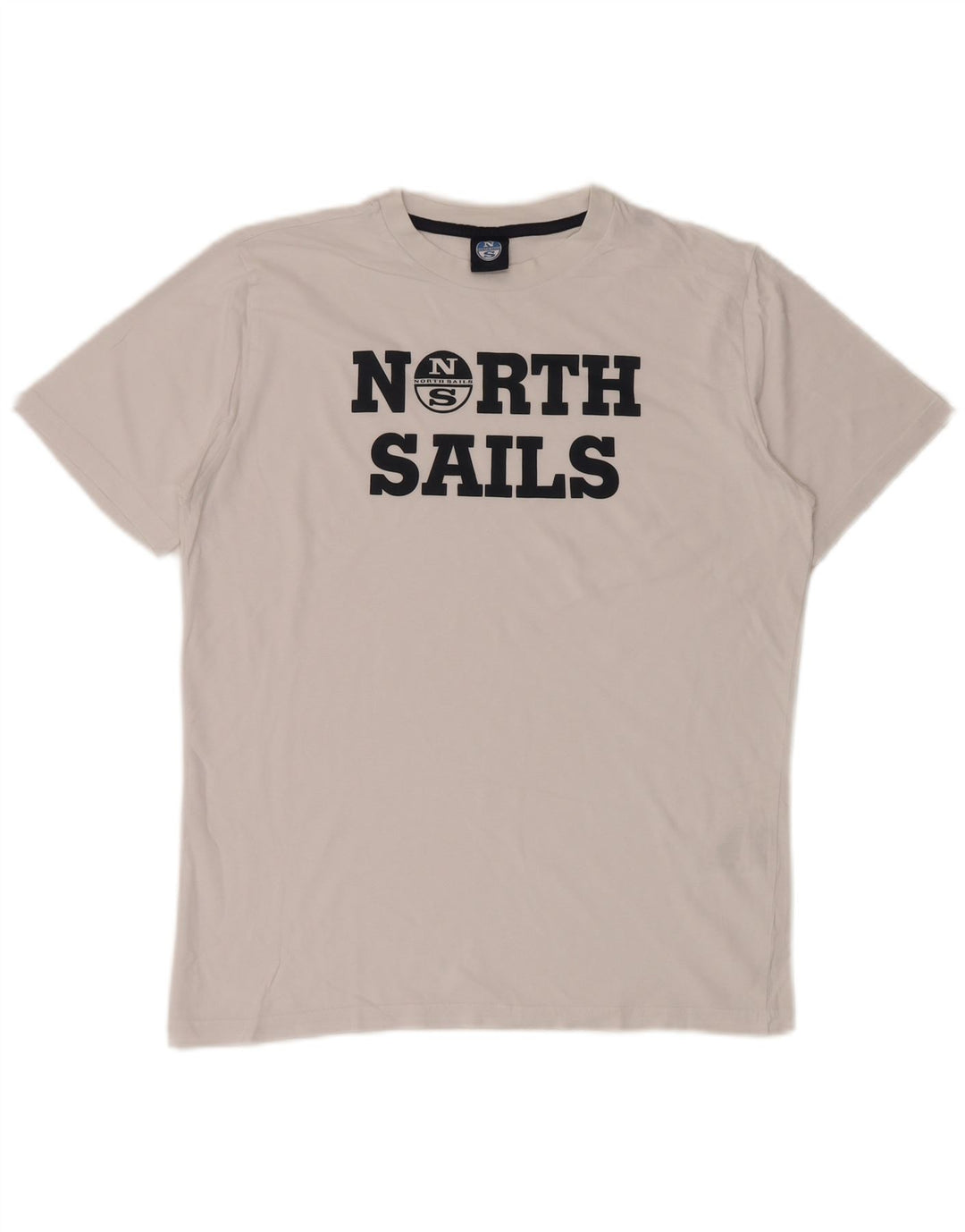 North Sails Mens Graphic T-Shirt Top Small White Cotton