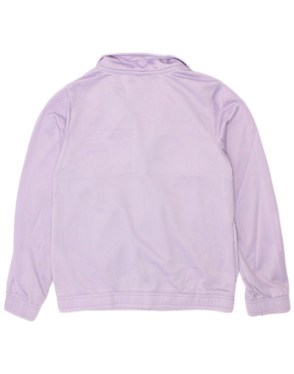Puma Girls Tracksuit Top Jacket 5-6 Years Purple Colourblock Polyester