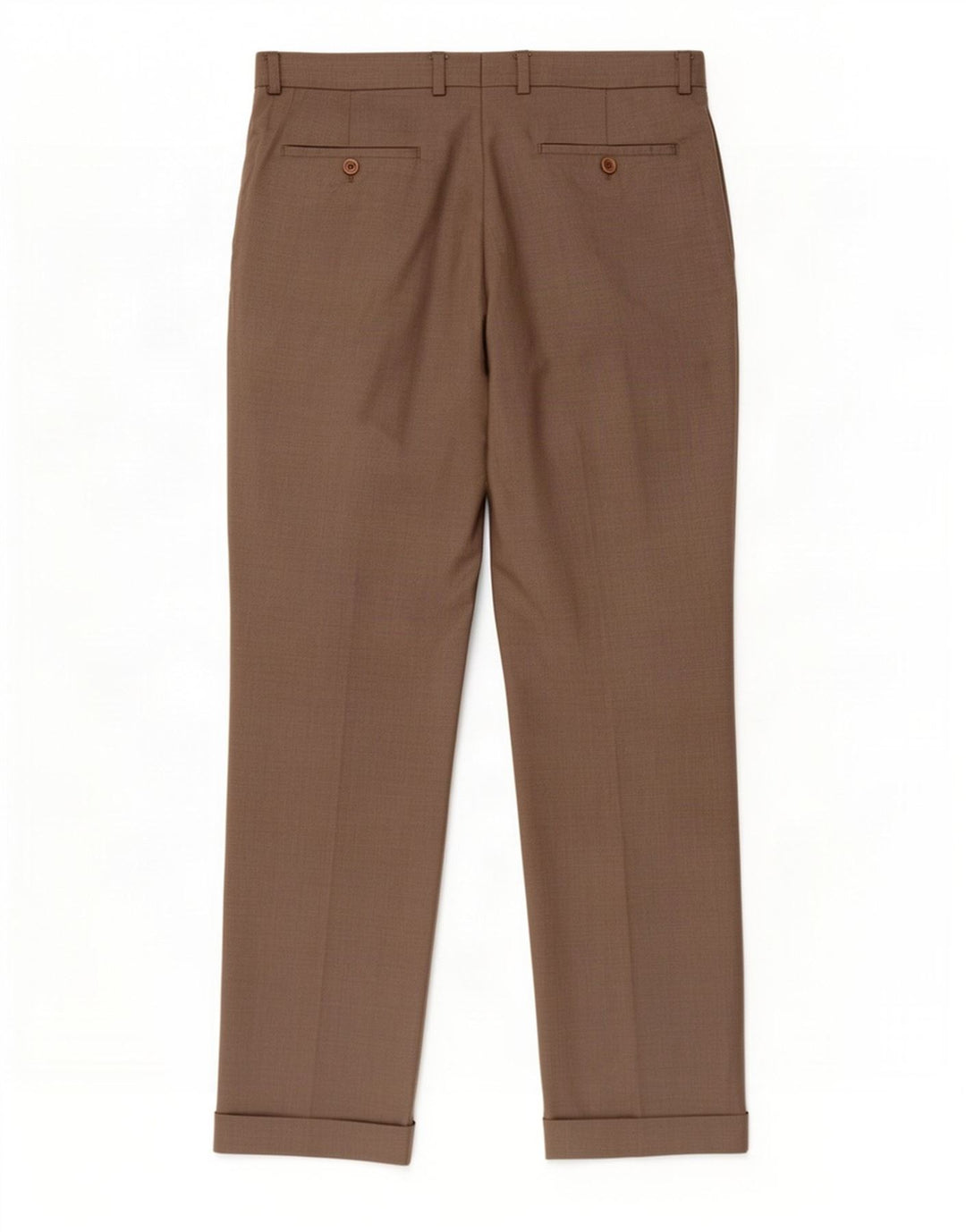 Marks & Spencer Mens Pegged Suit Trousers W34 L31 Brown Wool