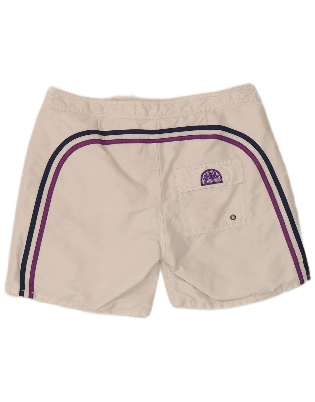Sundek Mens Swimming Shorts Large  White Polyester