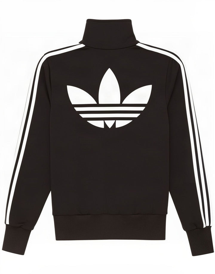 Adidas Womens Graphic Tracksuit Top Jacket IT 40 Small Black