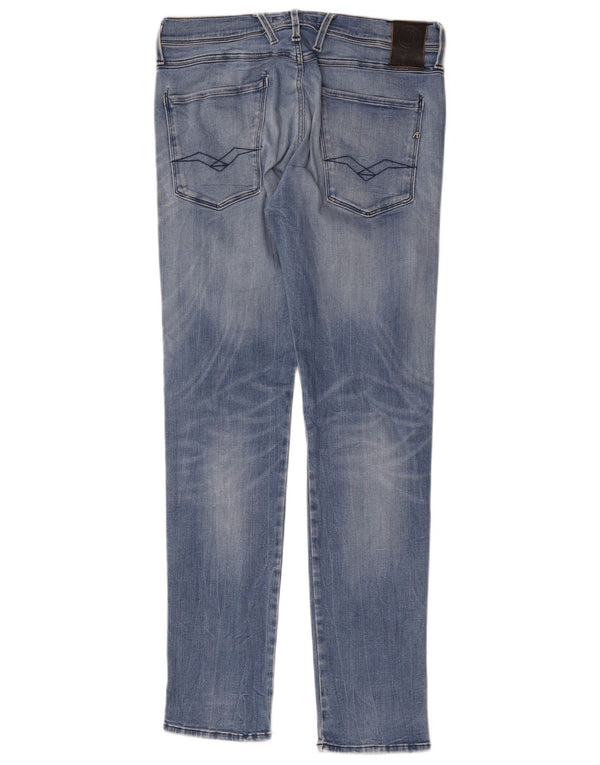Replay Womens Anbass Slim Jeans W32 L32 Blue Polyester
