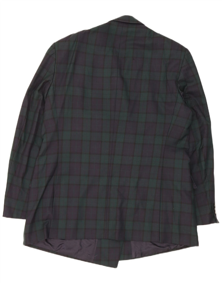 Vittorio Veneto Womens Blazer Jacket UK 18 XL Navy Blue Check