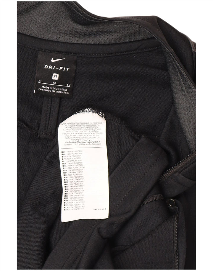 Nike Mens Graphic Tracksuit Top Jacket XL Black Colourblock Polyester