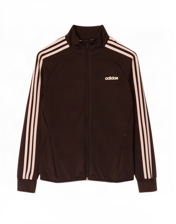 Adidas Womens Climalite Tracksuit Top Jacket UK 8/10 Small Black Polyester