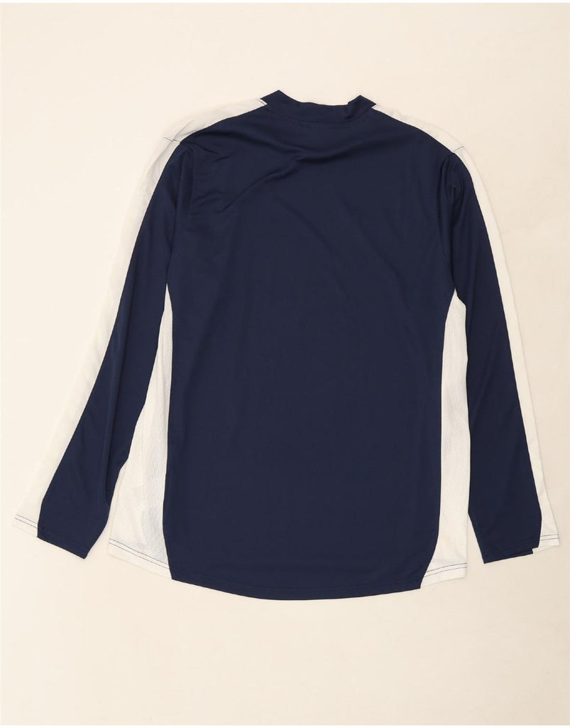 NIKE Mens Top Long Sleeve UK 42/44 Large Navy Blue Colourblock Polyester Vintage Nike and Second-Hand Nike from Messina Hembry 