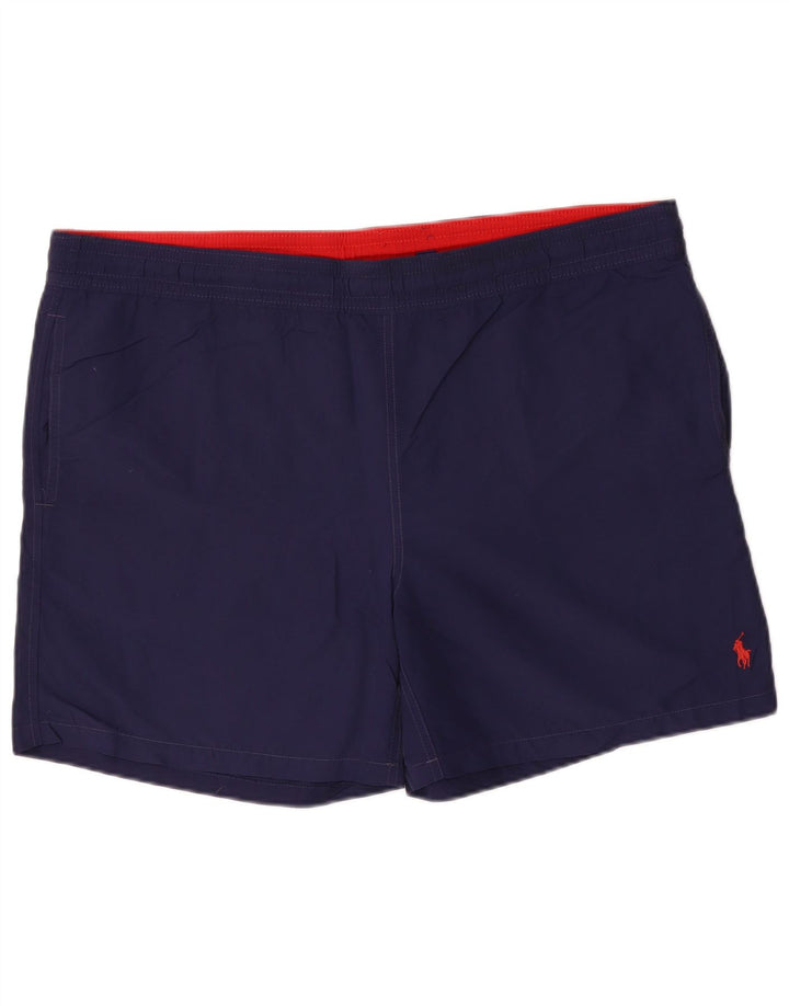 POLO RALPH LAUREN Mens Swimming Shorts Large  Navy Blue Nylon