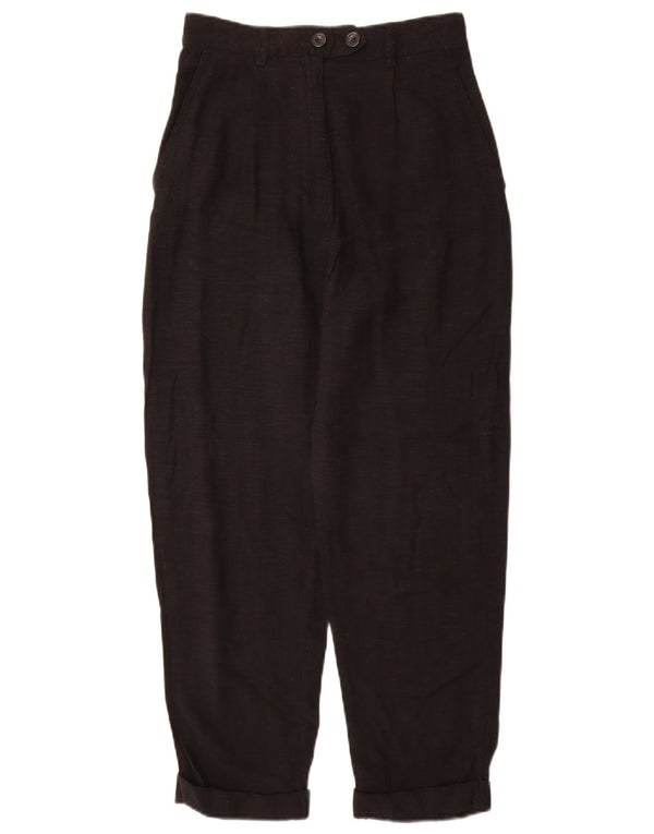 Topshop Womens High Waist Tapered Suit Trousers UK 8 Small W26 L26 Black