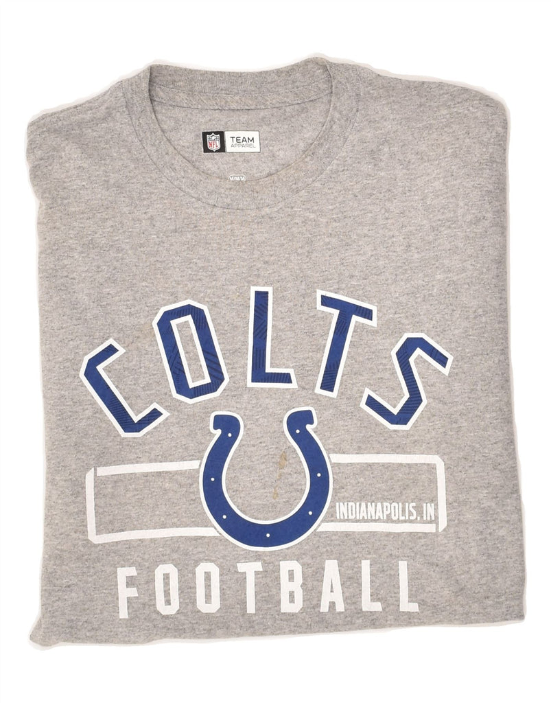 NFL Mens Colts Graphic T-Shirt Top Medium Grey | Vintage NFL | Thrift | Second-Hand NFL | Used Clothing | Messina Hembry 