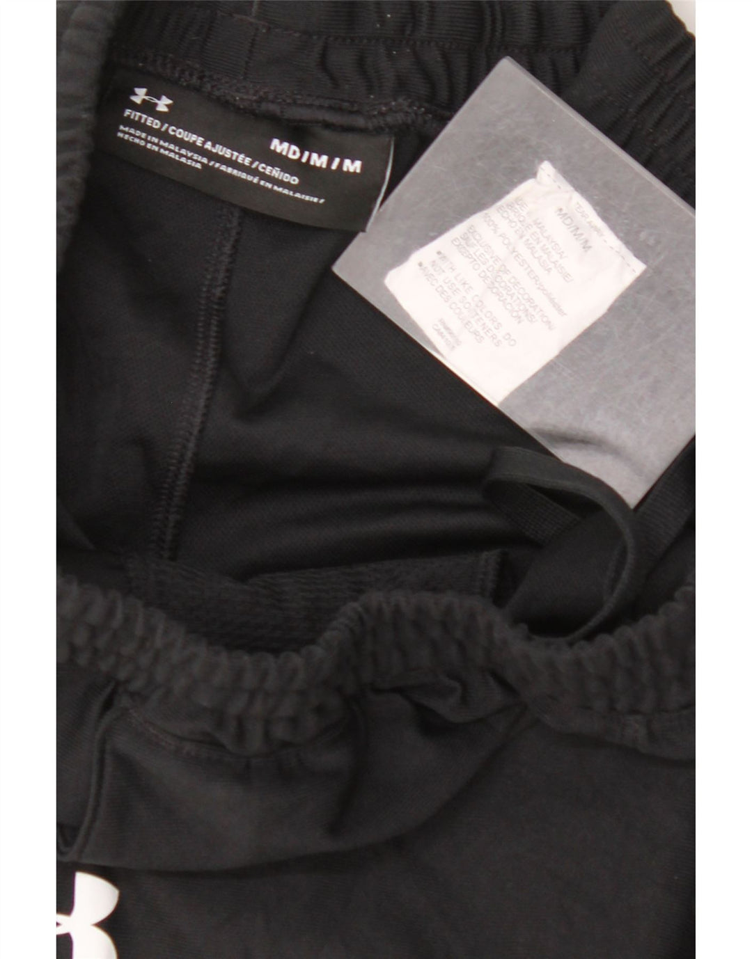 UNDER ARMOUR Mens Tracksuit Trousers Medium Black Colourblock