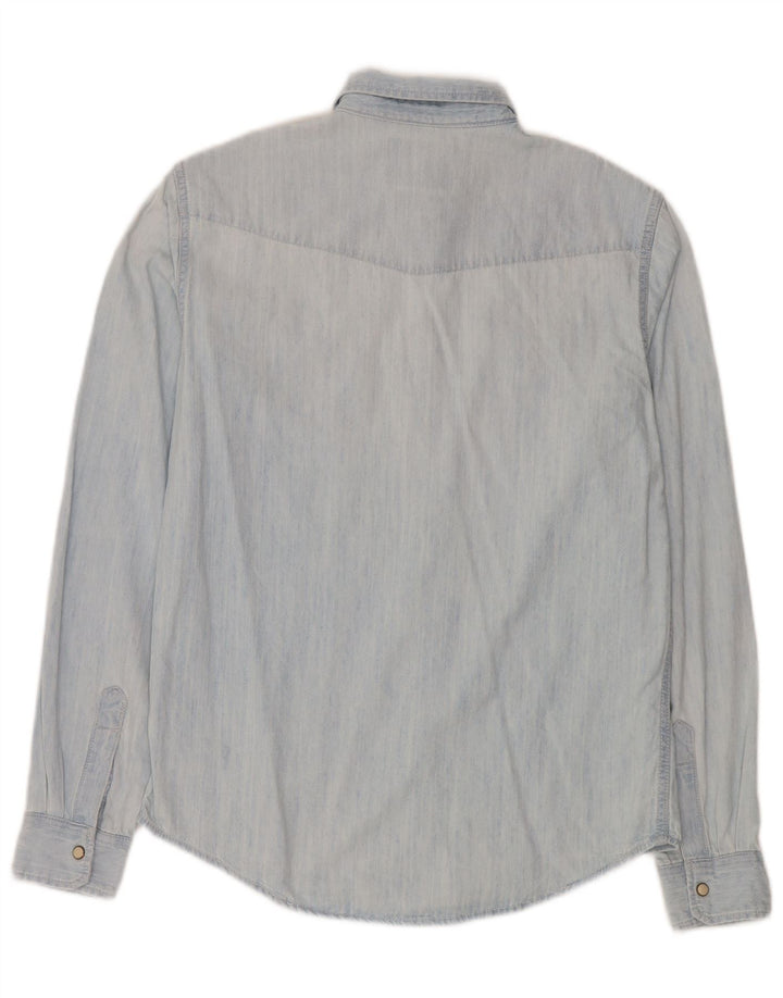 Zara Mens Denim Shirt Medium Blue