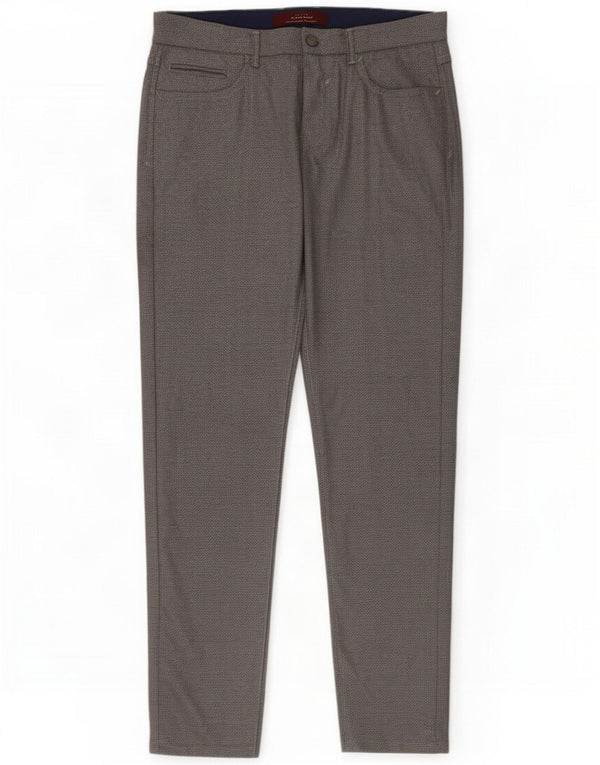 Zara Mens Slim Casual Trousers EU 40 Medium W31 L30 Grey Polyester