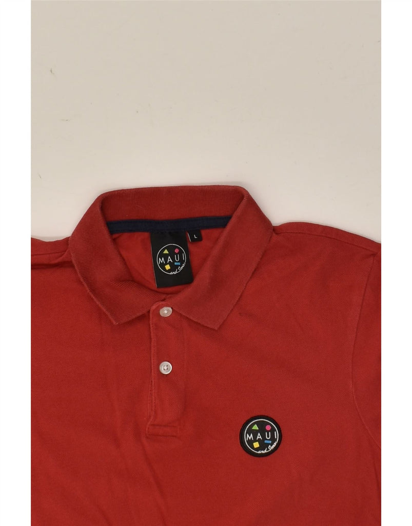 MAUI AND SONS Mens Polo Shirt Large Red Cotton | Vintage Maui and Sons | Thrift | Second-Hand Maui and Sons | Used Clothing | Messina Hembry 