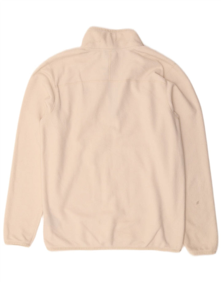 The North Face Mens Zip Neck Fleece Jumper Medium White Polyester