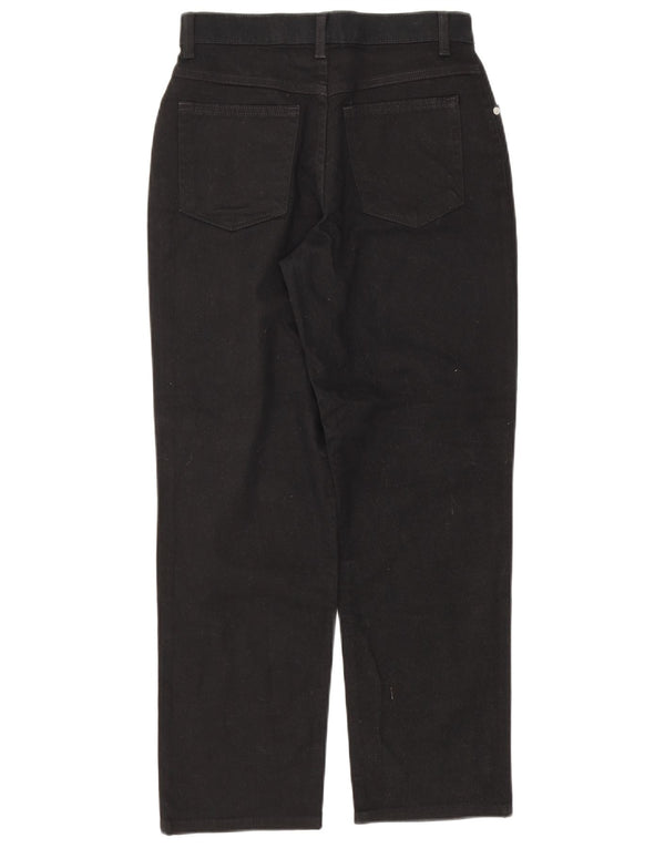 Marks & Spencer Womens Straight Jeans UK 10 Small W26 L26 Black Cotton