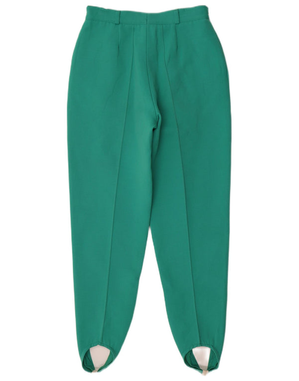 Belfe & Belfe Womens High Waist Trousers UK 14 Medium W26 L31 Turquoise
