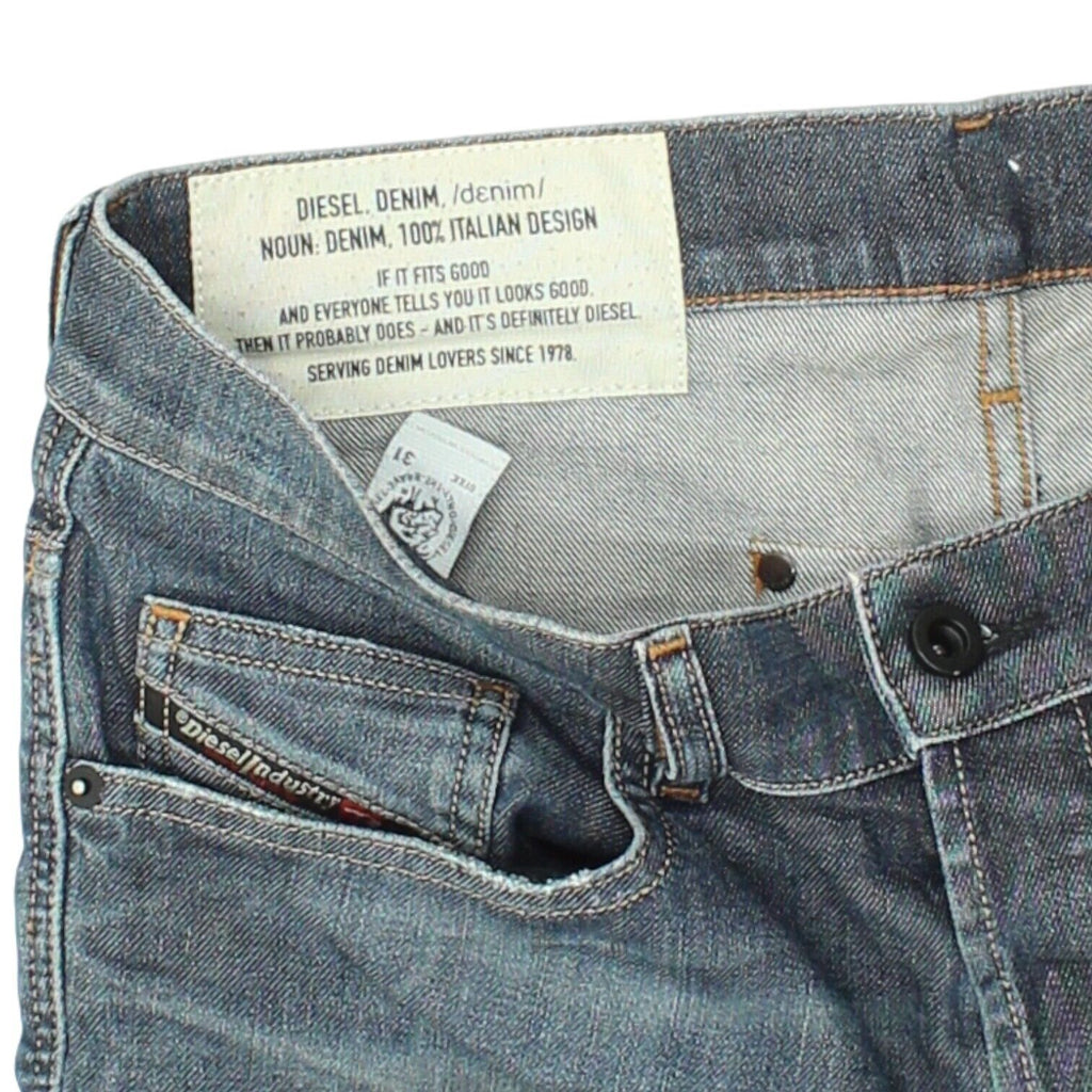 Diesel D-EETAR Mens Blue Denim Tapered Jeans | Vintage 90s Casual Designer VTG | Vintage Messina Hembry | Thrift | Second-Hand Messina Hembry | Used Clothing | Messina Hembry 