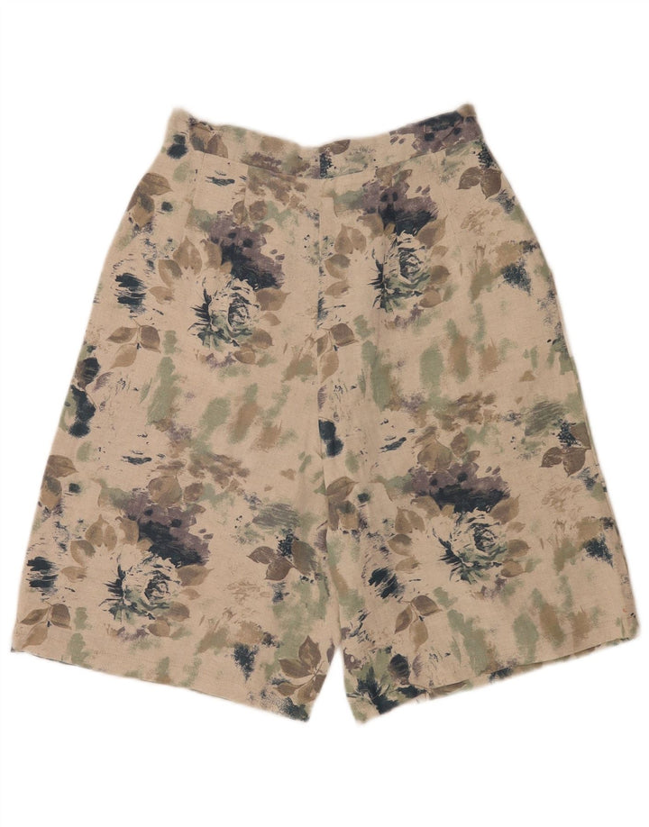 Vintage Womens High Waist Bermuda Shorts IT 42 Medium W25 Multicoloured