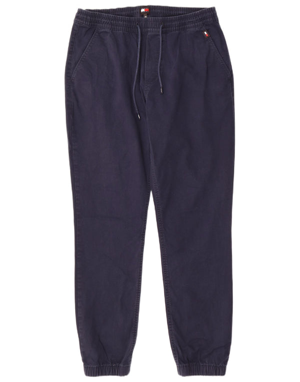 Tommy Hilfiger Mens Joggers Chino Trousers Large W34 L30 Navy Blue Cotton