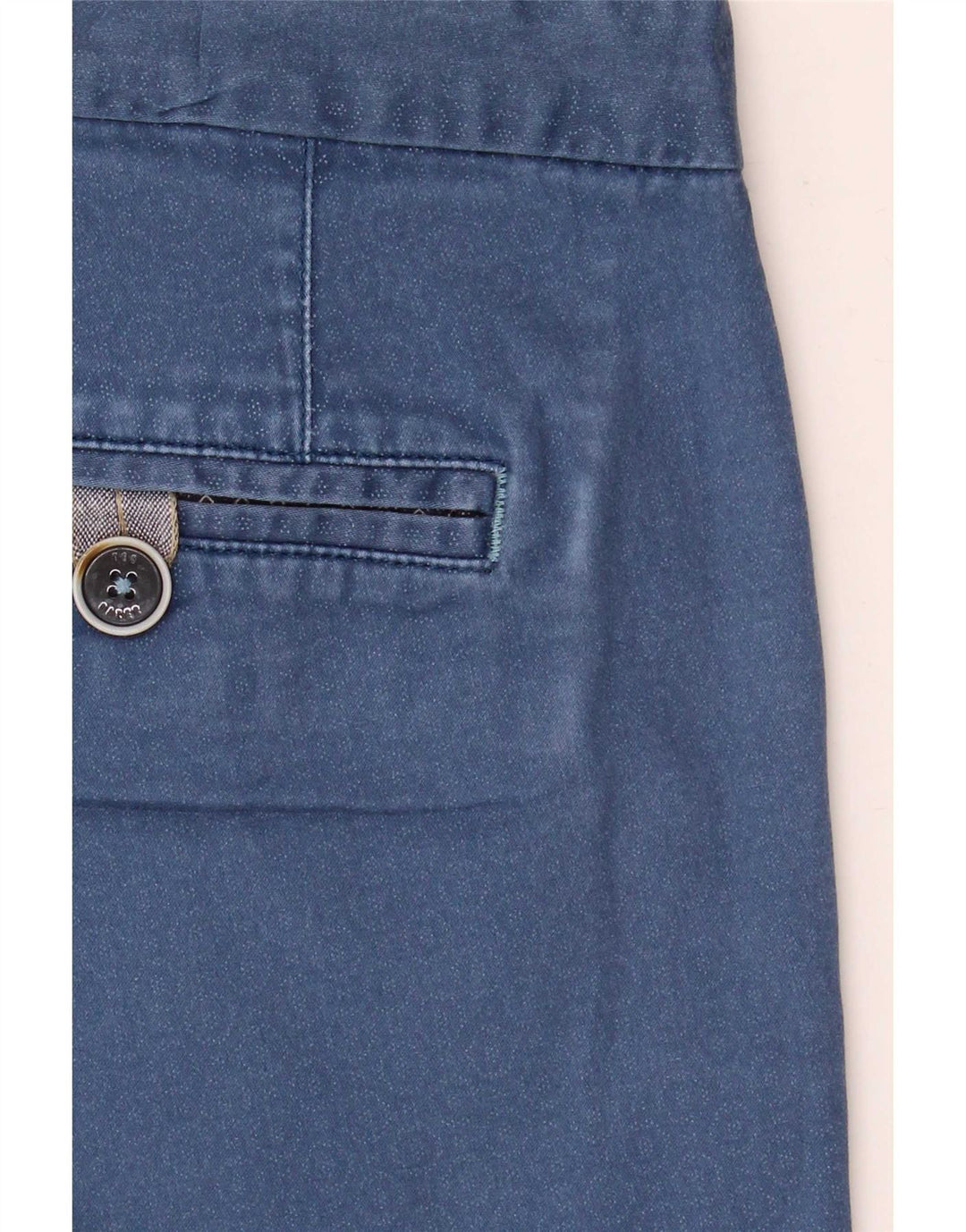 Ted Baker Mens Chino Shorts W32 Medium Blue Geometric Cotton