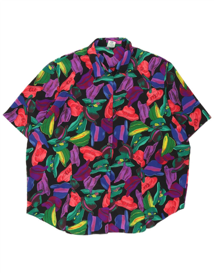C&A Womens Canda Abstract Pattern Shirt Blouse EU 50 3XL Multicoloured
