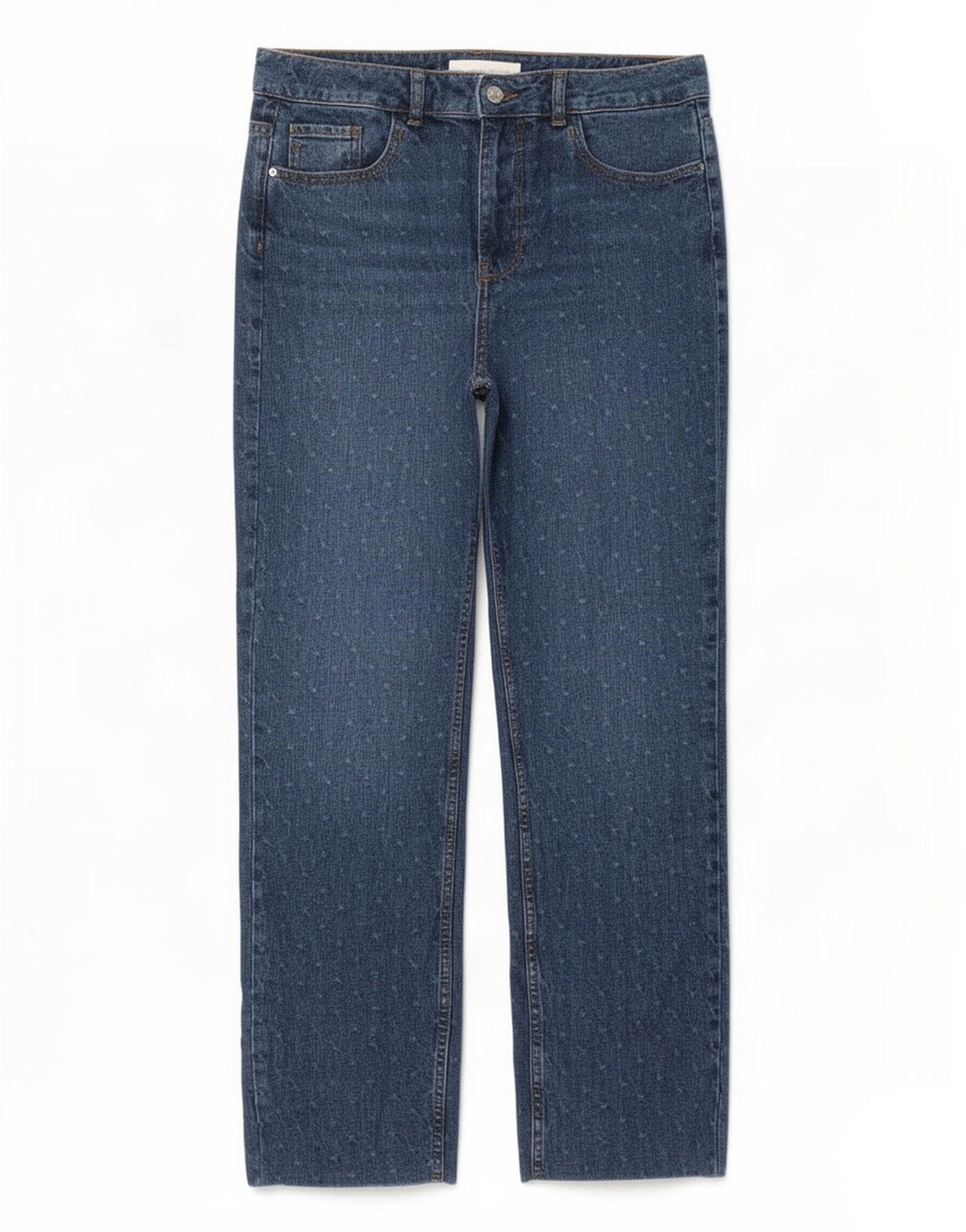 Zara Womens Straight Jeans EU 38 Small W28 L28 Blue Spotted
