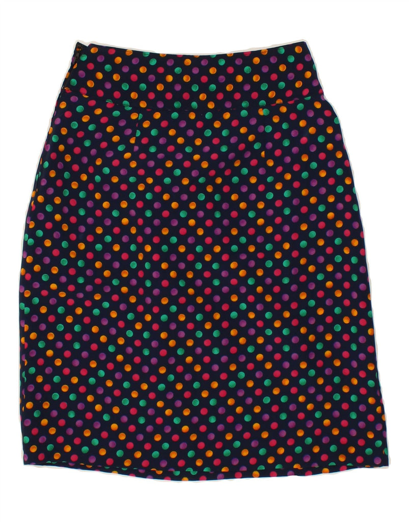 VINTAGE Womens Pencil Skirt W24 XS Navy Blue Polka Dot Vintage Vintage and Second-Hand Vintage from Messina Hembry 