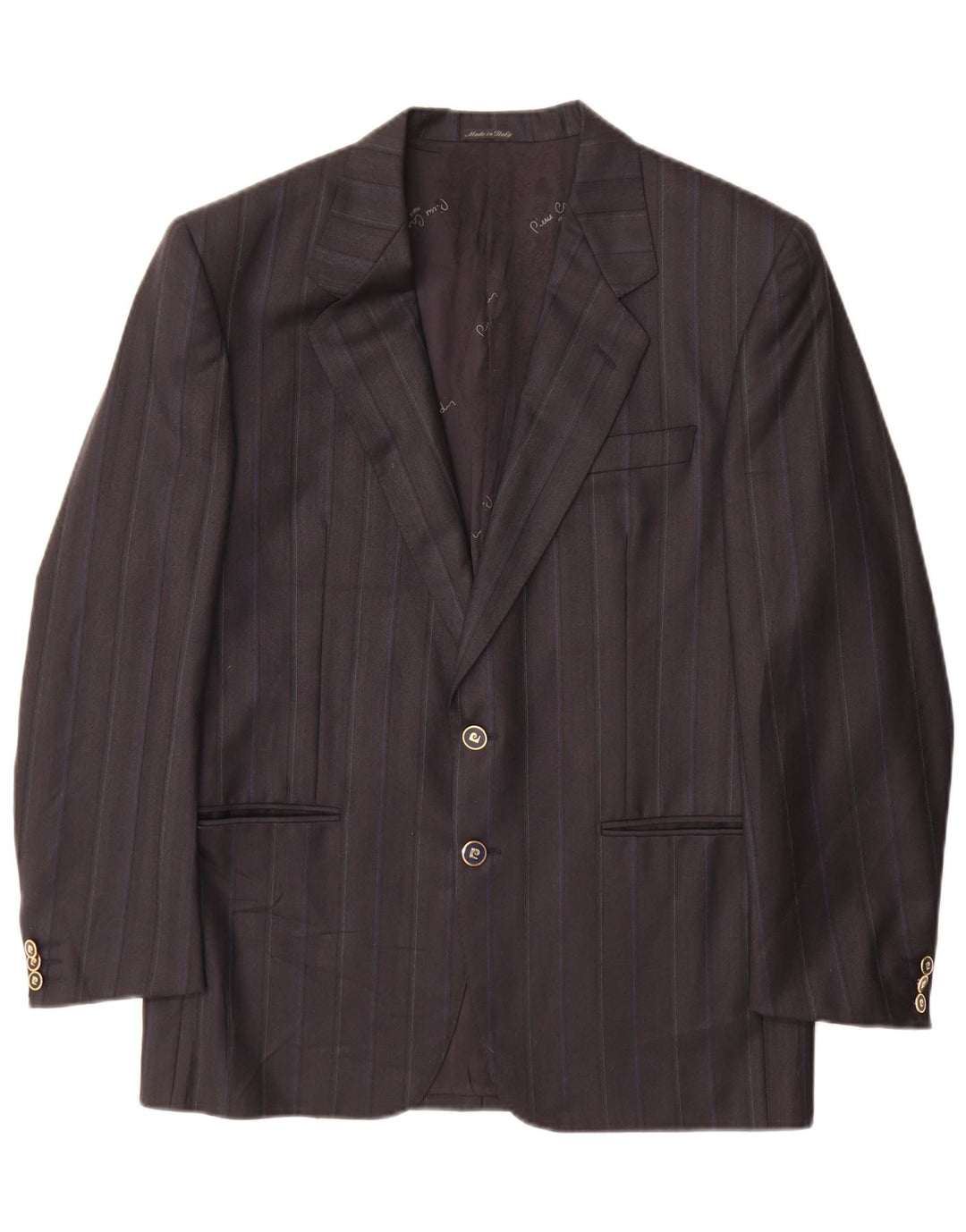 Pierre Cardin Mens 2 Button Blazer Jacket UK 38 Medium Grey Striped