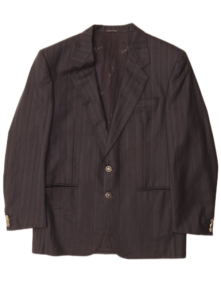 Pierre Cardin Mens 2 Button Blazer Jacket UK 38 Medium Grey Striped