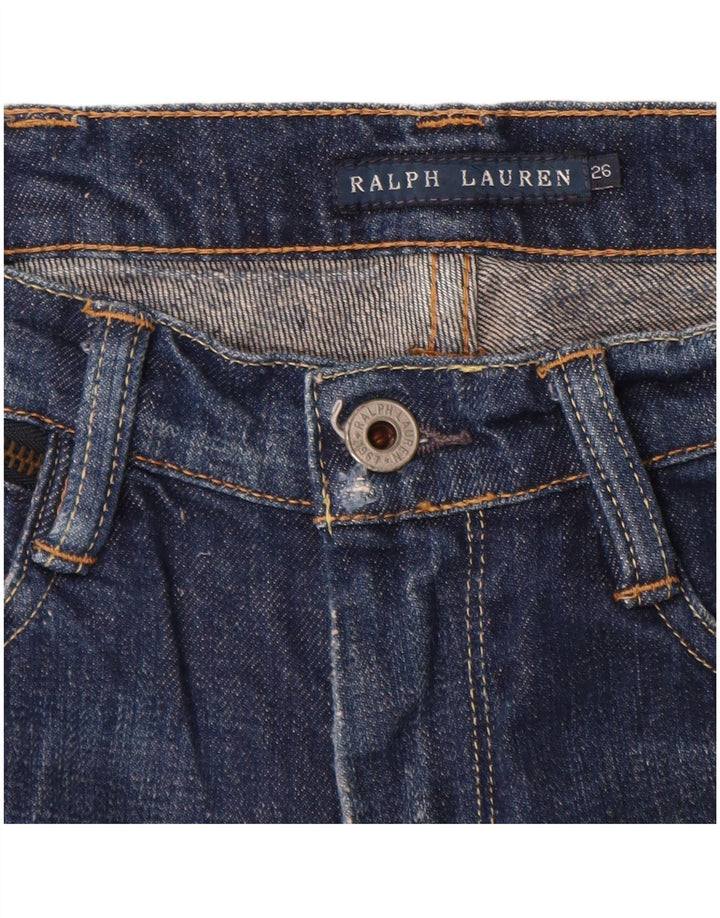 Ralph Lauren Womens Denim Shorts W26 Small Navy Blue Cotton