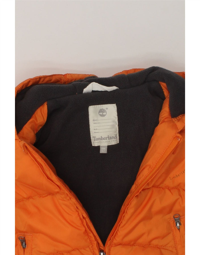 TIMBERLAND Baby Boys Hooded Padded Jacket 3-6 Months Orange Polyester | Vintage Timberland | Thrift | Second-Hand Timberland | Used Clothing | Messina Hembry 