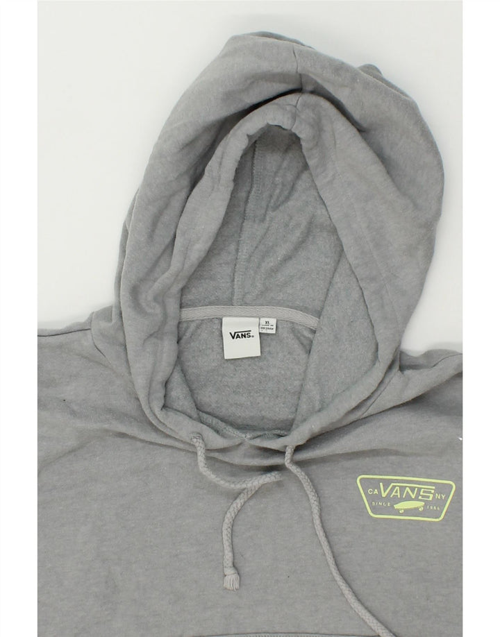 VANS Womens Oversized Crop Hoodie Jumper UK 18 XL Grey Vintage Vans and Second-Hand Vans from Messina Hembry 