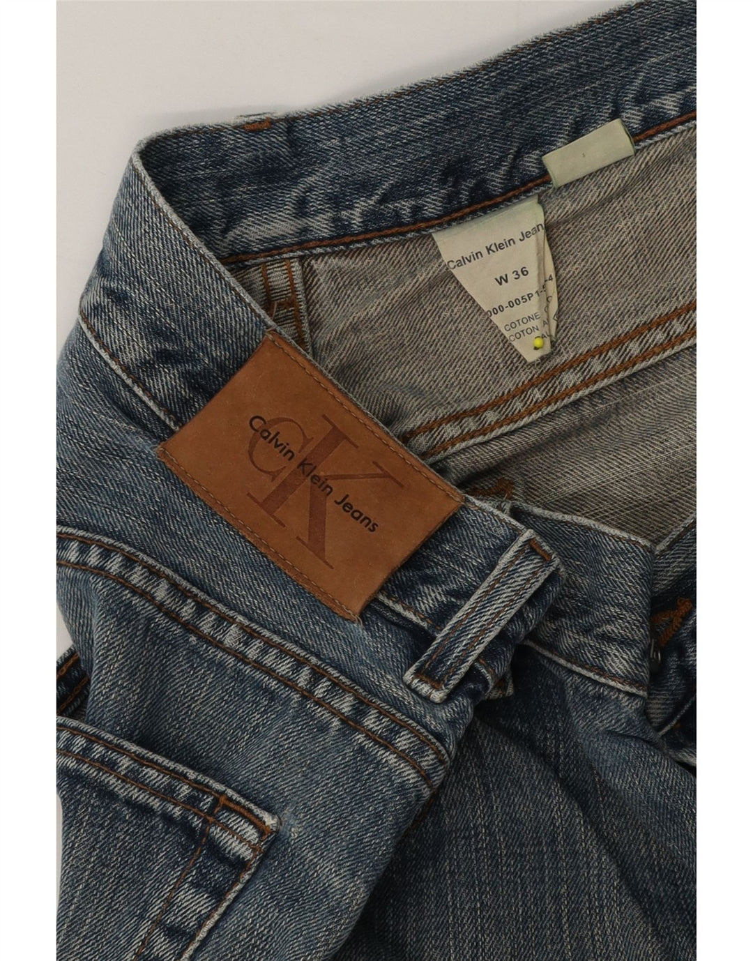 Calvin Klein Womens Slim Jeans W36 L34 Blue Cotton