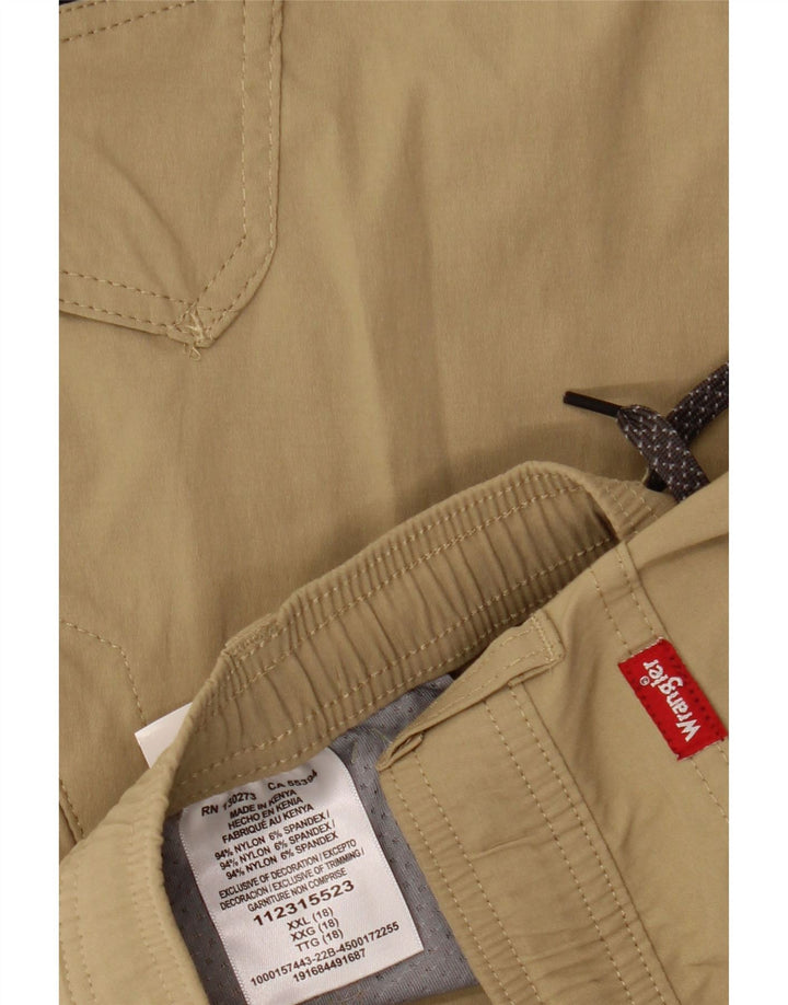 WRANGLER Boys Cargo Shorts 15-16 Years 2XL W30 Beige Nylon