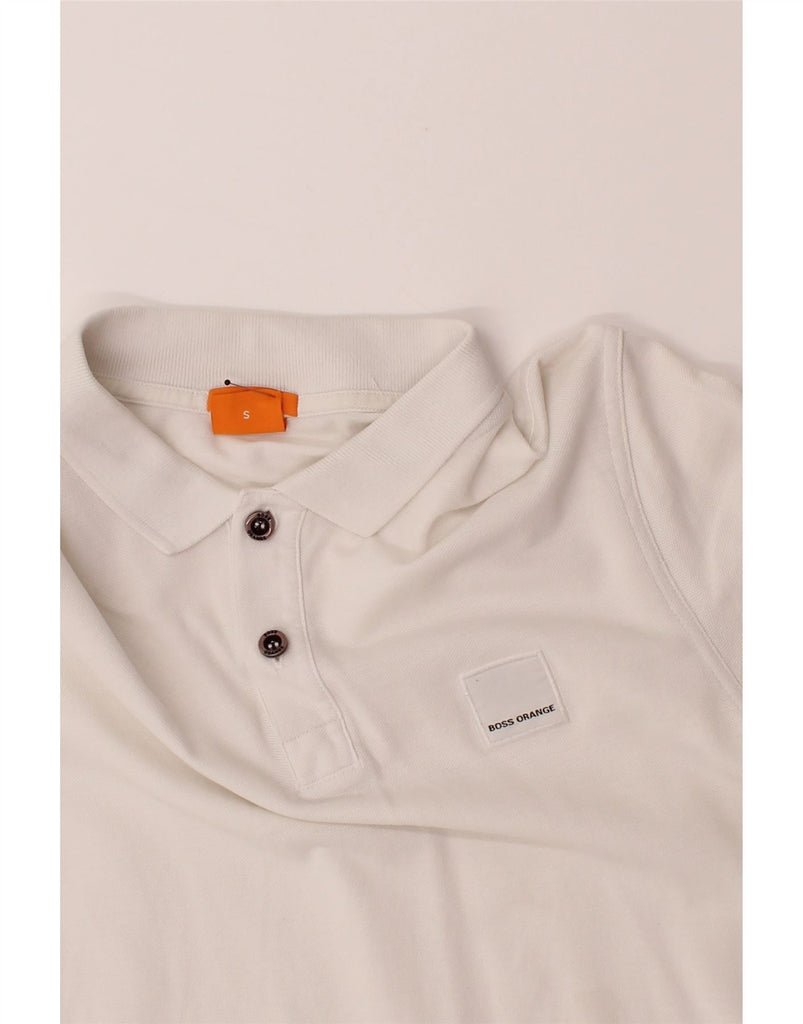 HUGO BOSS Mens Polo Shirt Small White Cotton Vintage Hugo Boss and Second-Hand Hugo Boss from Messina Hembry 