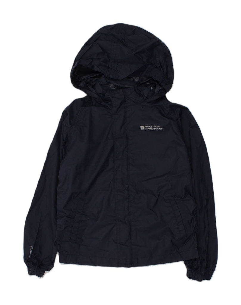 MOUNTAIN WAREHOUSE Boys Hooded Rain Jacket 7-8 Years Navy Blue Nylon | Vintage Mountain Warehouse | Thrift | Second-Hand Mountain Warehouse | Used Clothing | Messina Hembry 