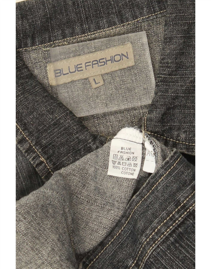 Vintage Mens Denim Jacket UK 40 Large Blue Cotton