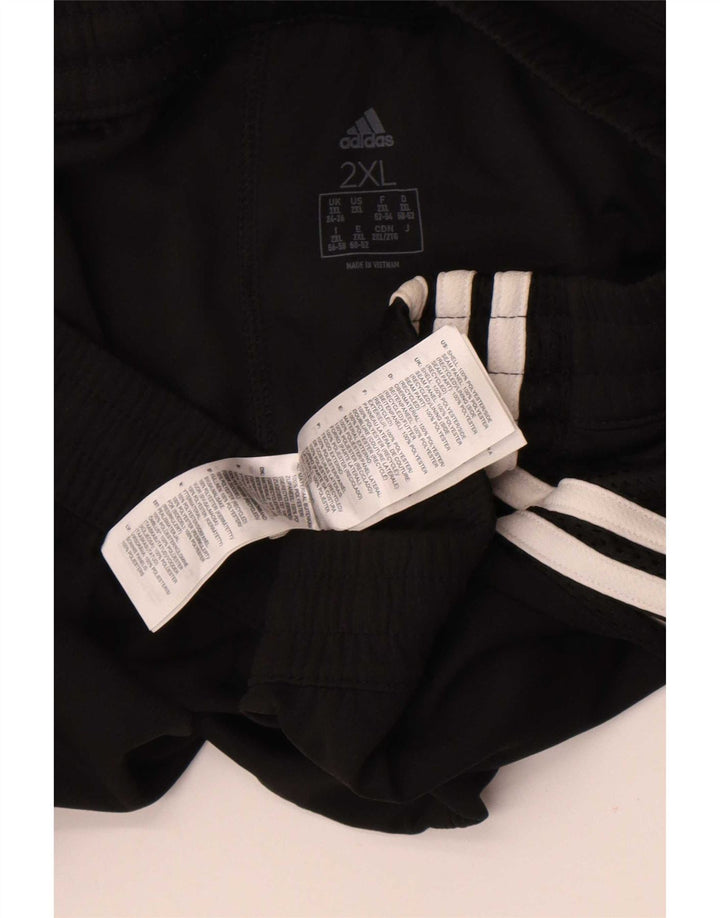 Adidas Womens Sport Shorts UK 24/26 2XL Black Polyester
