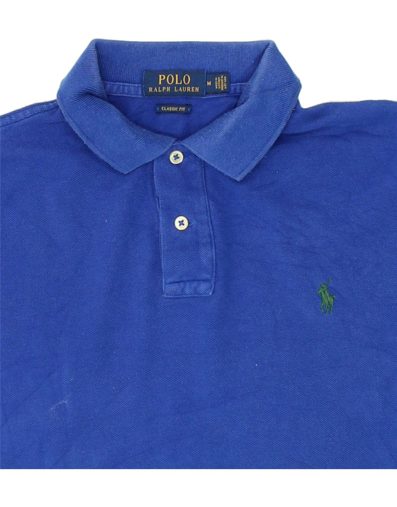 POLO RALPH LAUREN Mens Classic Fit Polo Shirt Medium Blue Cotton | Vintage Polo Ralph Lauren | Thrift | Second-Hand Polo Ralph Lauren | Used Clothing | Messina Hembry 