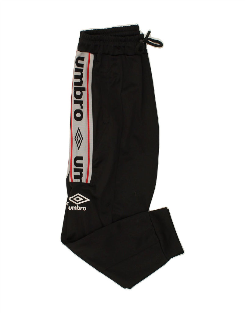 UMBRO Womens Graphic Tracksuit Trousers Joggers UK 16 Large Black | Vintage Umbro | Thrift | Second-Hand Umbro | Used Clothing | Messina Hembry 