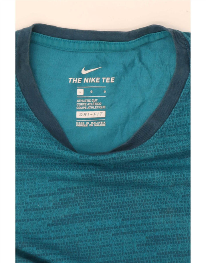 Nike Mens Athletic Cut Graphic T-Shirt Top Large Blue