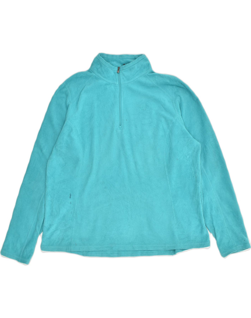 THE NORTH FACE Womens Zip Neck Fleece Jumper UK 18 XL Blue Polyester | Vintage The North Face | Thrift | Second-Hand The North Face | Used Clothing | Messina Hembry 