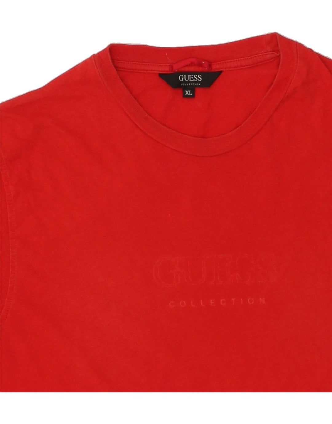GUESS Mens Graphic T-Shirt Top XL Red Cotton Vintage Guess and Second-Hand Guess from Messina Hembry 