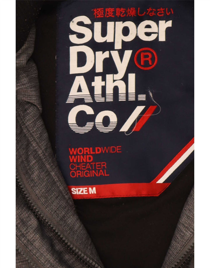 Superdry Mens The Windcheater Windbreaker Jacket UK 38 Medium Grey Flecked