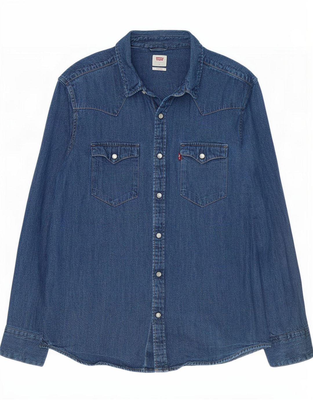 Levi's Mens Standard Denim Shirt Large Blue Cotton