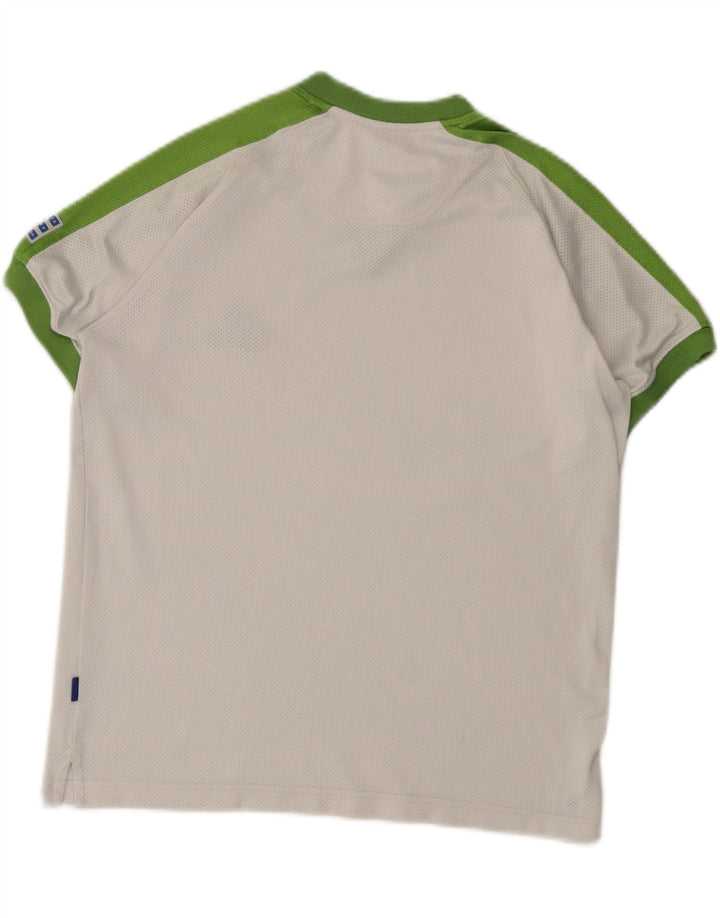 Adidas Mens Graphic T-Shirt Top UK 38/40 Medium White Colourblock Polyester