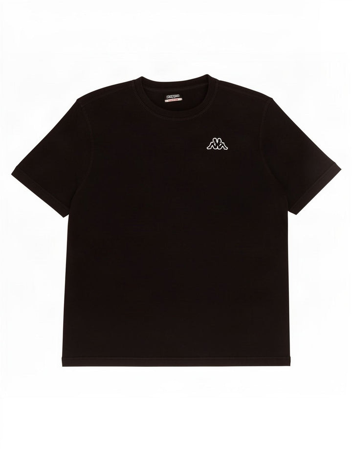 Kappa Mens T-Shirt Top Large Black Cotton