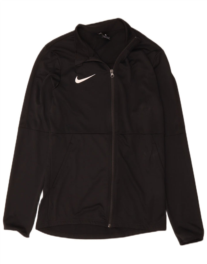 Nike Mens Dri Fit Tracksuit Top Jacket Small Black Polyester