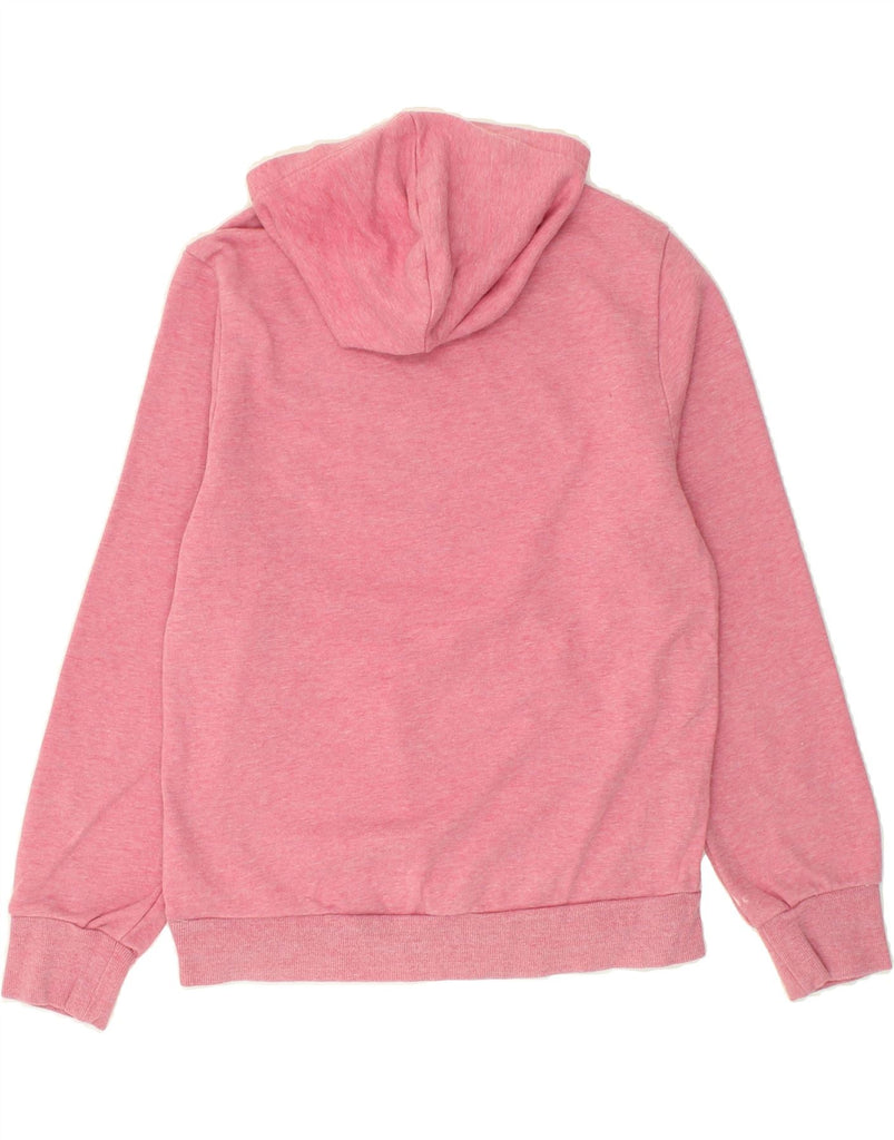 ADIDAS Girls Graphic Hoodie Jumper 13-14 Years Pink Cotton Vintage Adidas and Second-Hand Adidas from Messina Hembry 