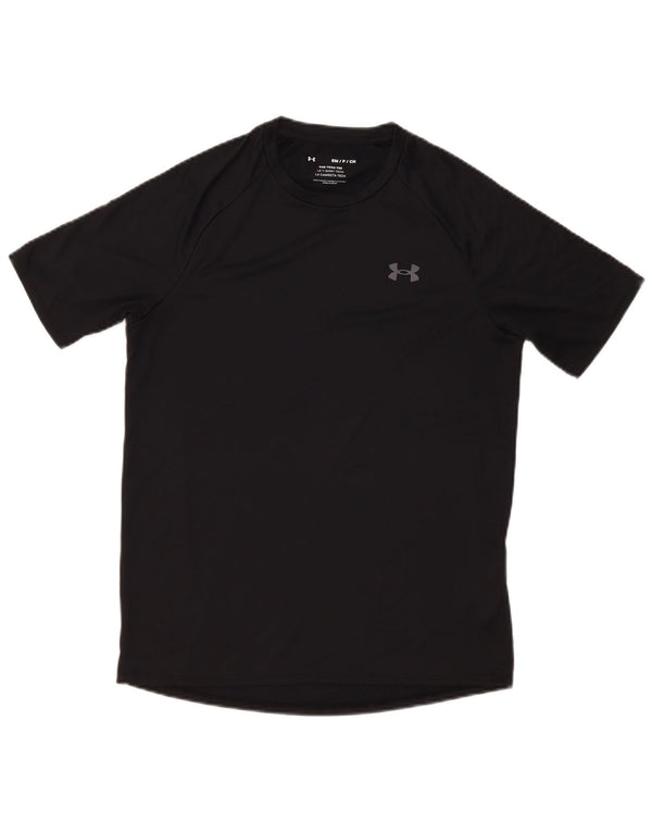 Under Armour Mens T-Shirt Top Small Black Polyester